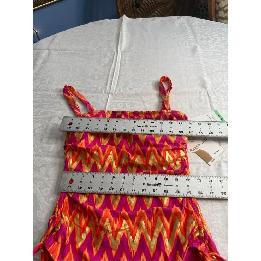 NWT Contours By Coco Reef Zig Zag Swimwear One Piece Swimsuit Size 10/34C - Picture 4 of 6